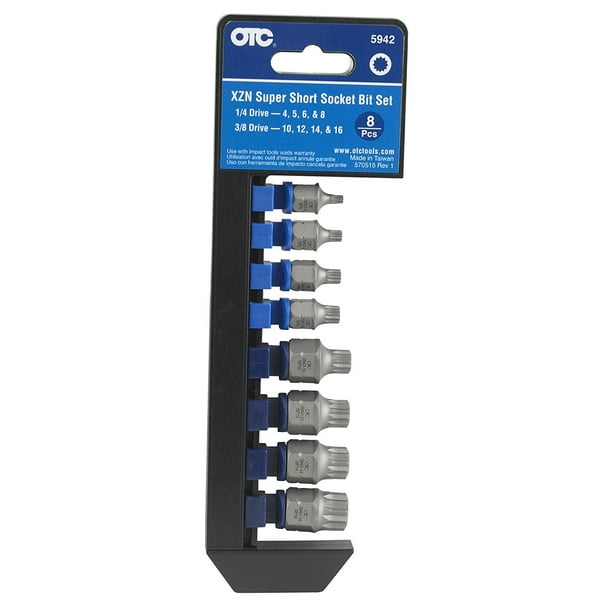 OTC 5942 8-Piece XZN Super Short Socket Bit Set OTC 5942 8-Piece XZN Super Short Socket Bit Set
